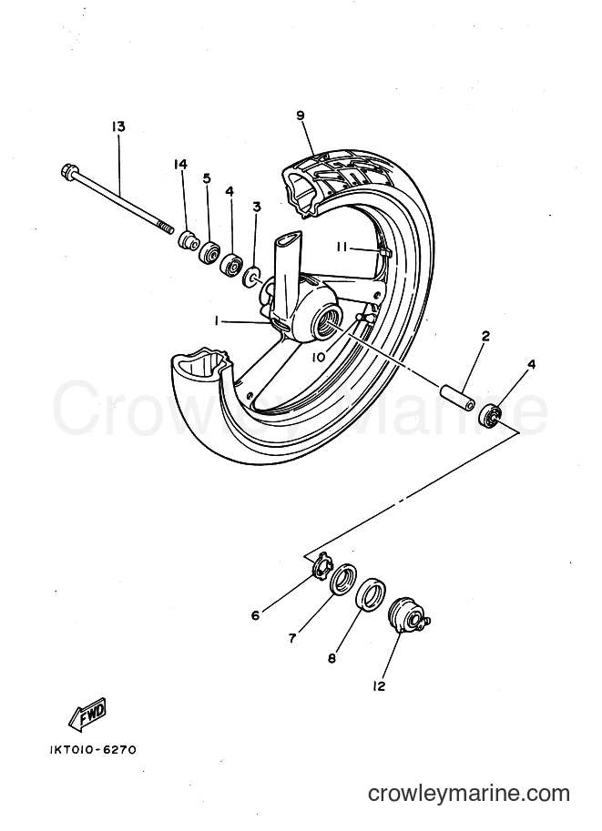 1987 Sport Bike TZR250 - TZR250 (2MA) [99A] - FRONT WHEEL