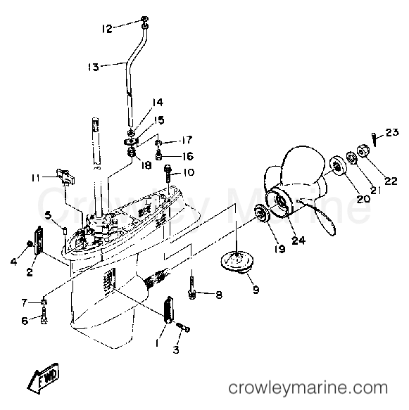 Yamaha Motors C55ELRQ - LOWER DRIVE 2