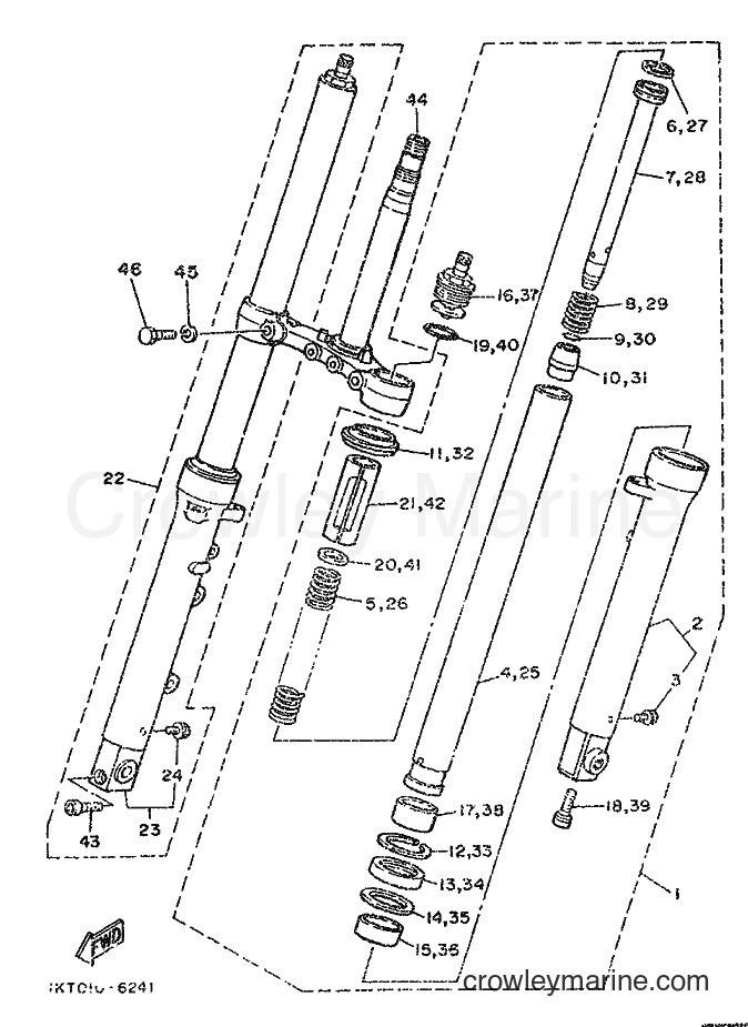 1989 Sport Bike TZR250 - TZR250 (2XW2) [999] - FRONT FORK