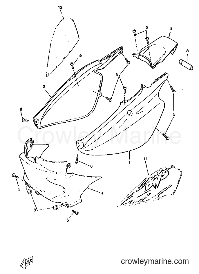 1995 Scooter CW50RS - CW50RS (4VA1) [999] - SIDE COVER