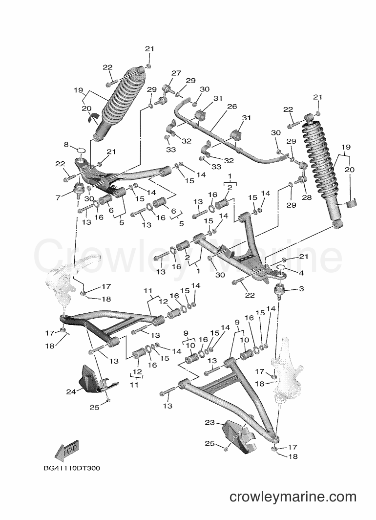 2018 ATV YXF850ES - YXF850ES (BG41) [010] - FRONT SUSPENSION & WHEEL
