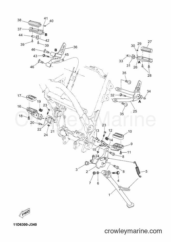 2013 Dirt Bike XT660ZA - XT660ZA (2BE2) [010] - STAND & FOOTREST
