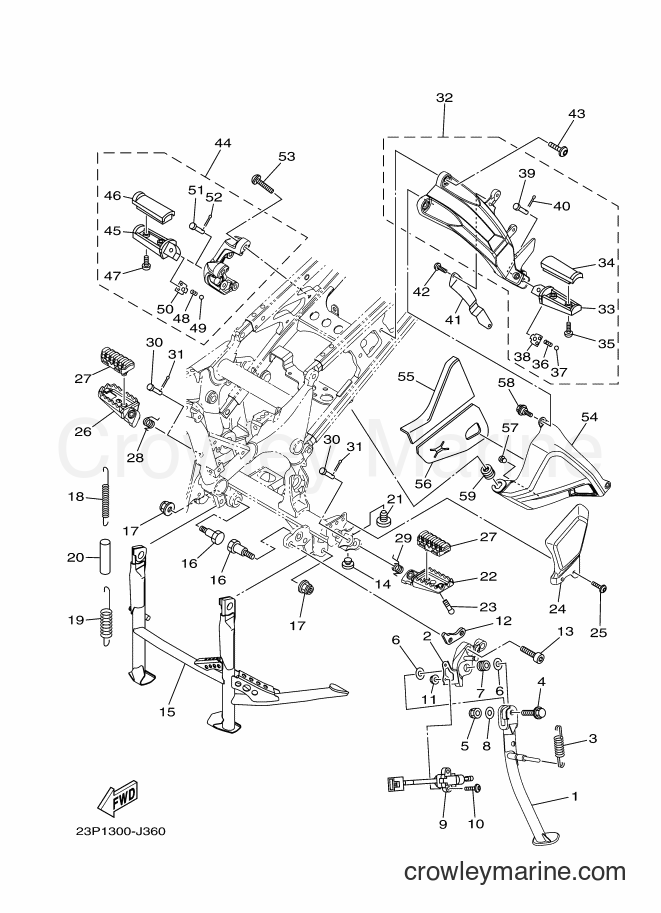 2011 Dirt Bike XT1200Z - XT1200Z (23P9) [010] - STAND & FOOTREST