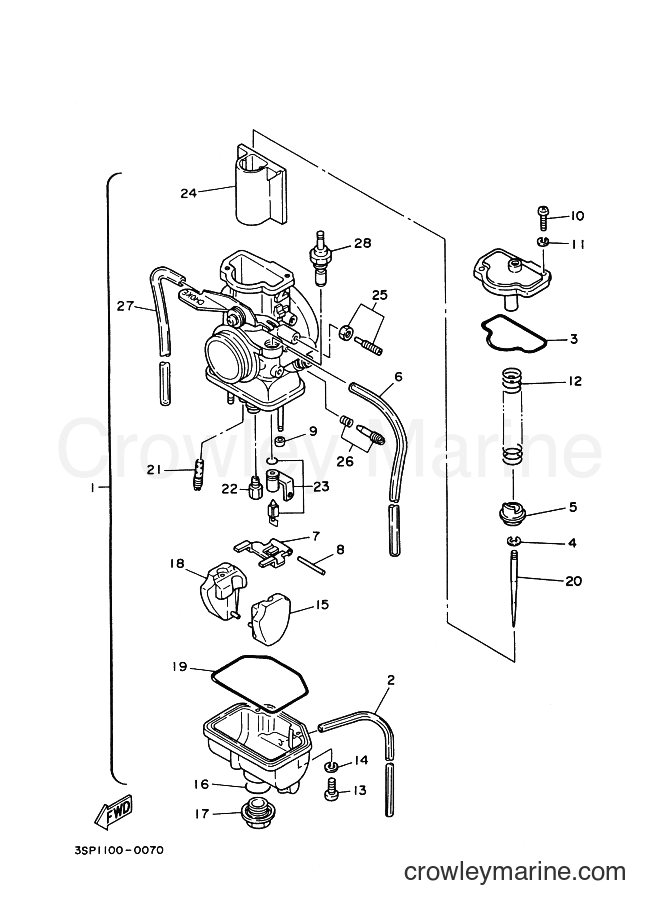1992 Dirt Bike YZ250 - YZ250 (4DA2) [030] - CARBURETOR