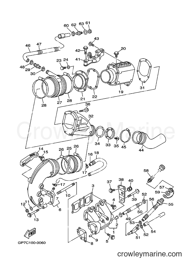 Yamaha Motors JET FOR GP760 (65VA) [03A] - EXHAUST 1