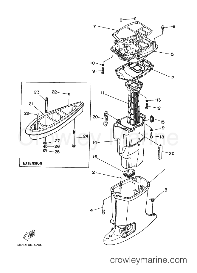 Yamaha Motors E60ELHB (69D2) [120] - UPPER CASING