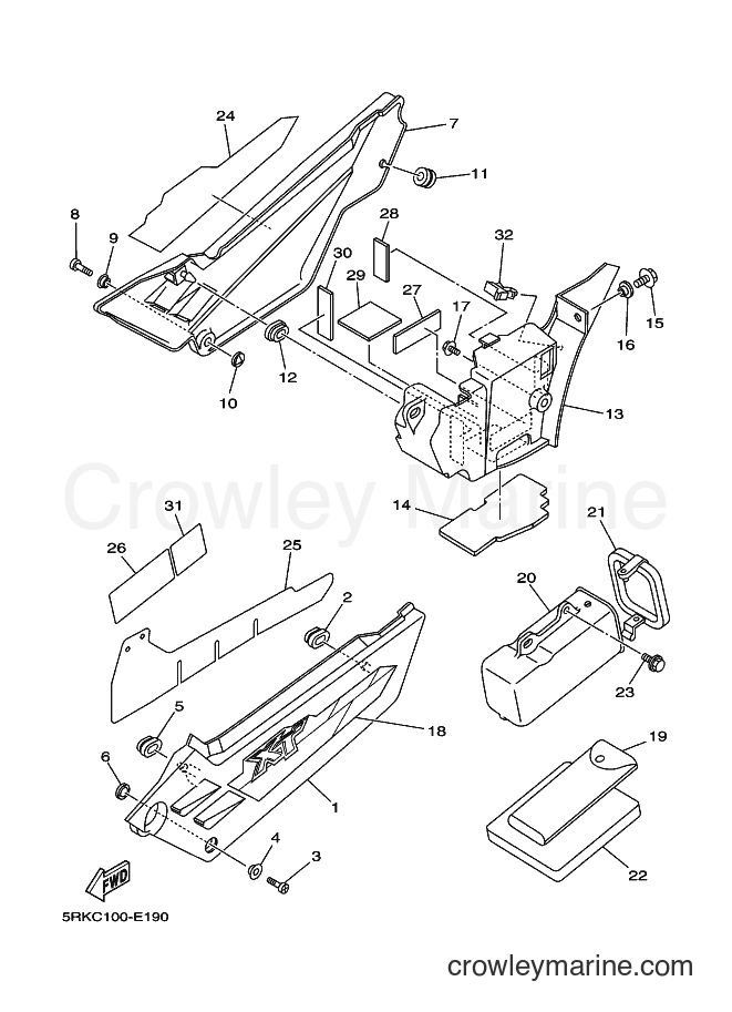 2006 Dirt Bike XT225 - XT225 (5RKE) [010] - SIDE COVER