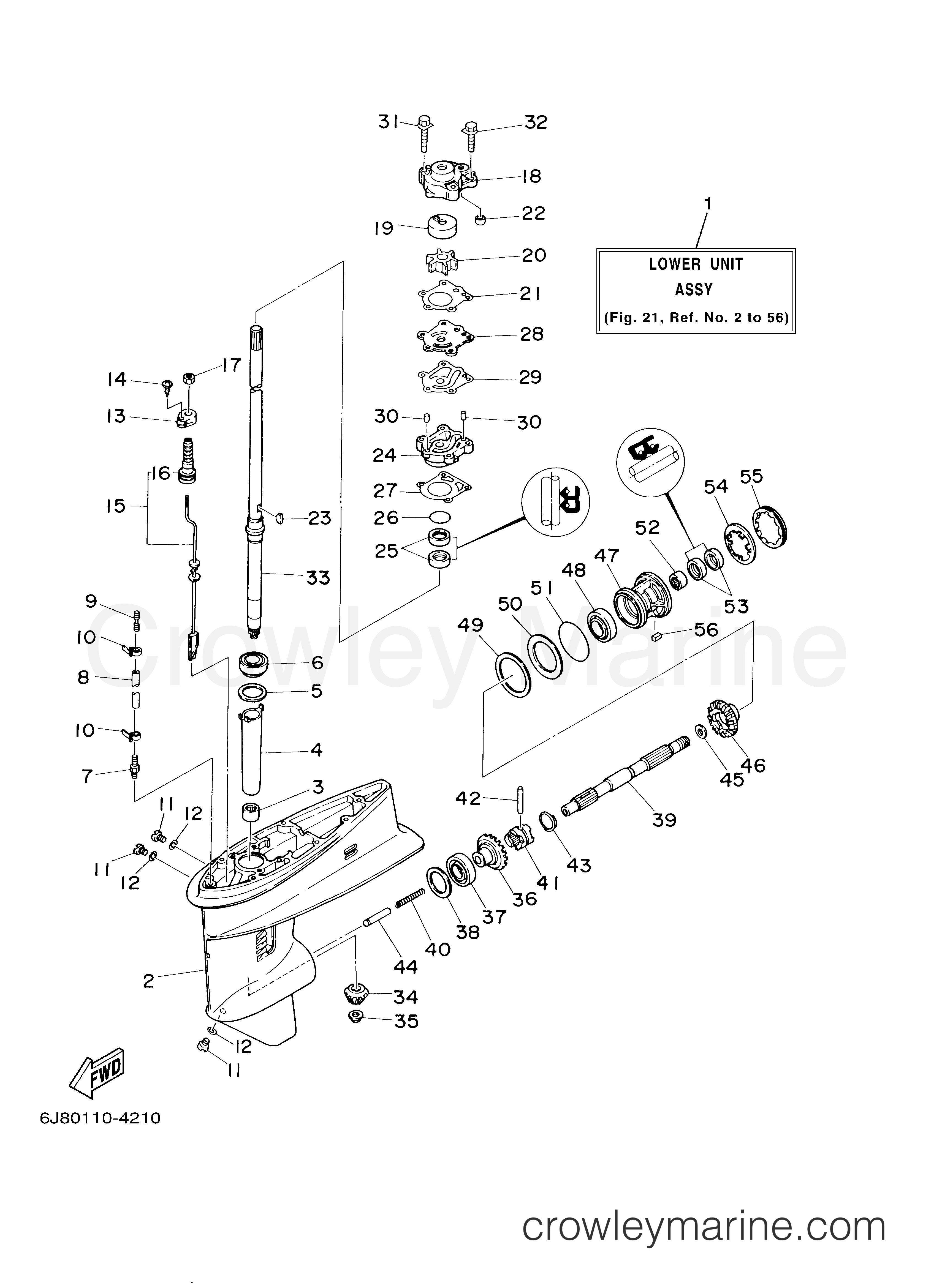 Yamaha Motors 30ELHZ - LOWER CASING DRIVE 1