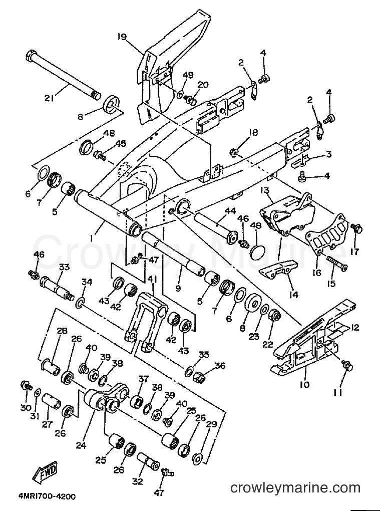 1994 Dirt Bike TT250R - TT250R (4MR1) [010] - REAR ARM