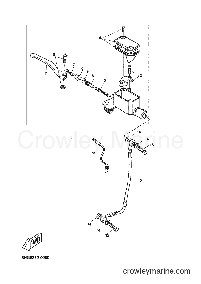 Yamaha Motors CW50 (5NT5) [010] - FRONT MASTER CYLINDER
