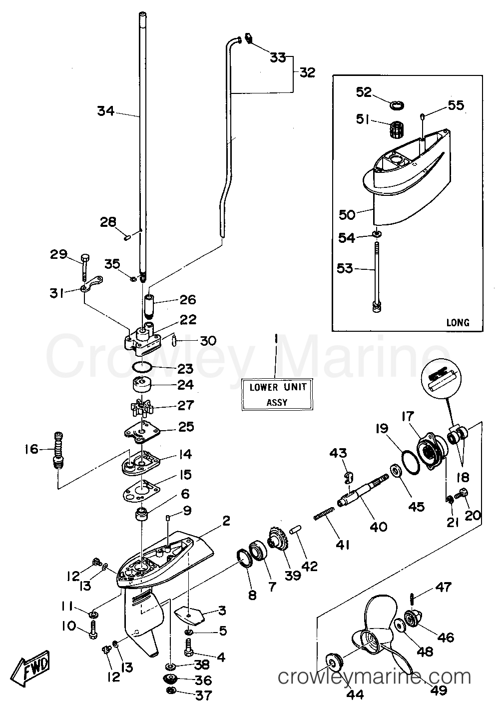 Yamaha Motors 3MLHT - LOWER CASING DRIVE 1