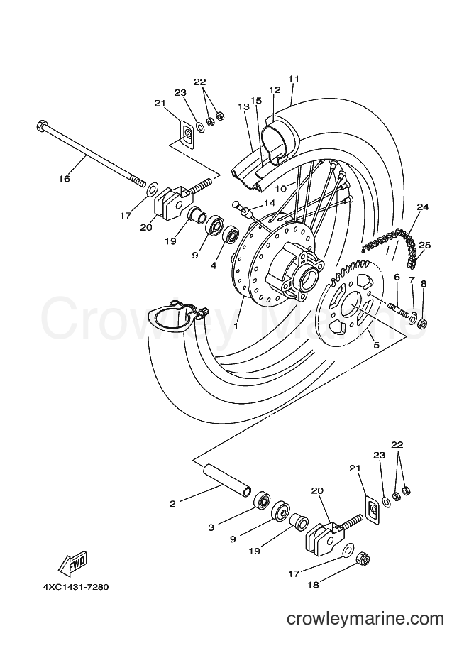 1998 Maxi-Scooter STR126A - STR126A (5BD1) [010] - REAR WHEEL
