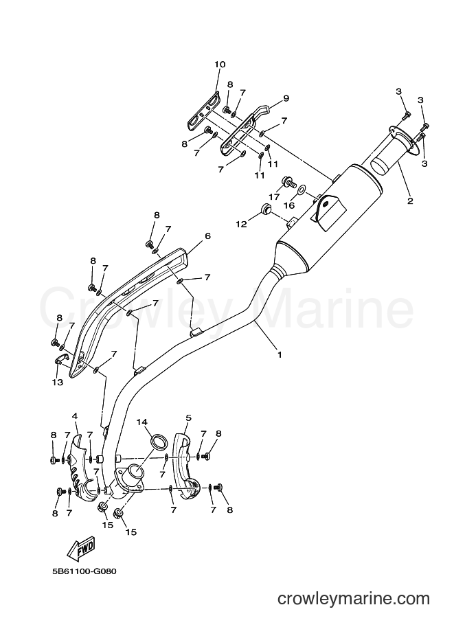 2014 Dirt Bike TT-R110E - TT-R110E (5B6U) [010] - EXHAUST