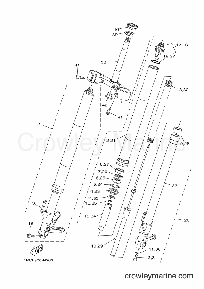 Yamaha Motors MT09A (2DRD) [050] - FRONT FORK