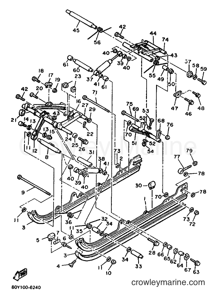 1987 Snowmobile ET340L - ET340L (82T) [999] - TRACK SUSPENSION 2