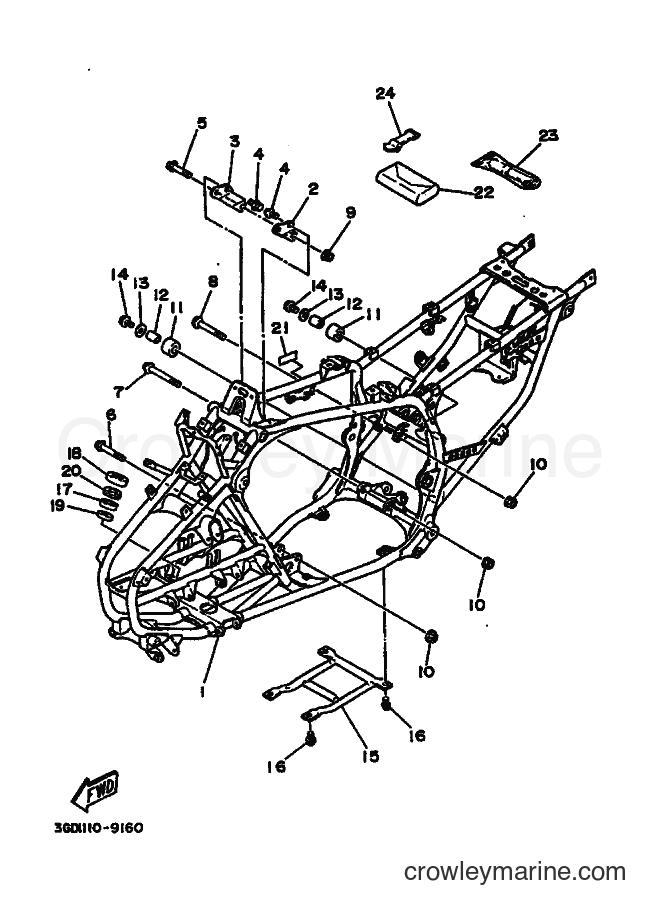 1989 ATV YFM350X - YFM350X (3GD2) [010] - FRAME