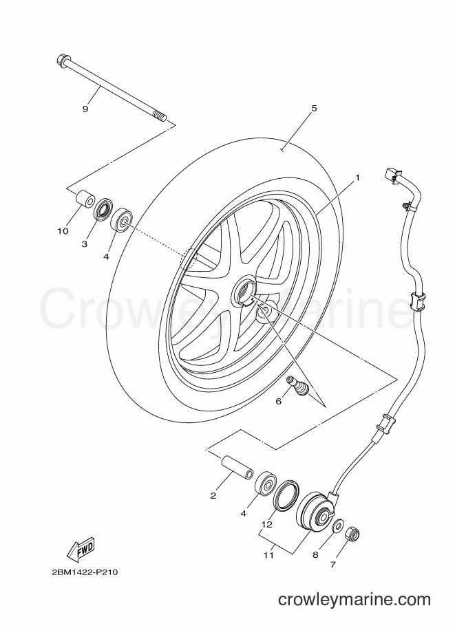 2017 Street Bike LTF125 - LTF125 (2BM7) [010] - FRONT WHEEL