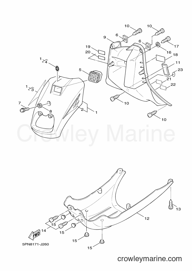 2010 Scooter YW50 - YW50 (5PN8) [010] - LEG SHIELD