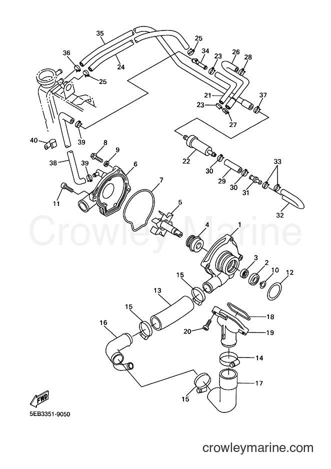 Yamaha Motors YZF-R6 (5EB2) [010] - WATER PUMP