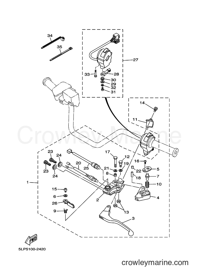 Yamaha Motors YFM660R (5LP9) [030] - HANDLE SWITCH. LEVER