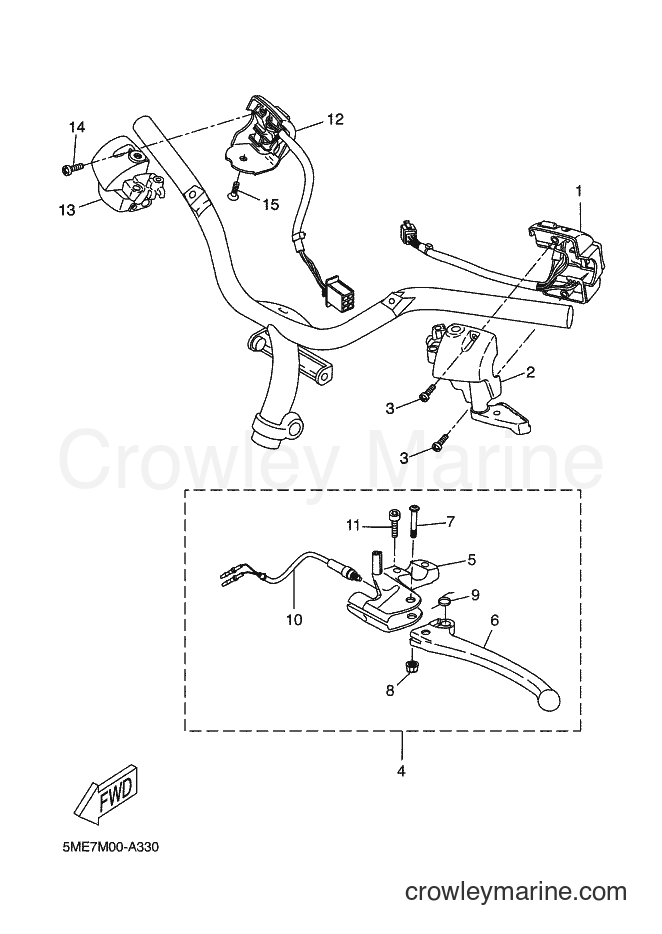 2002 Scooter YQ100 - YQ100 (5ME7) [010] - HANDLE SWITCH & LEVER