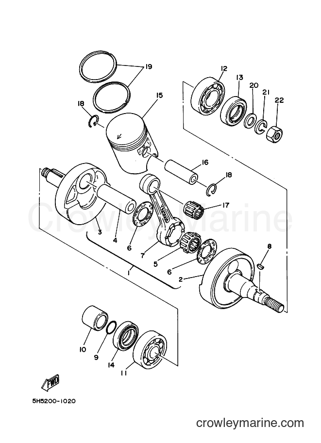 Yamaha Motors RX115 (5FS2) [010] - CRANKSHAFT & PISTON
