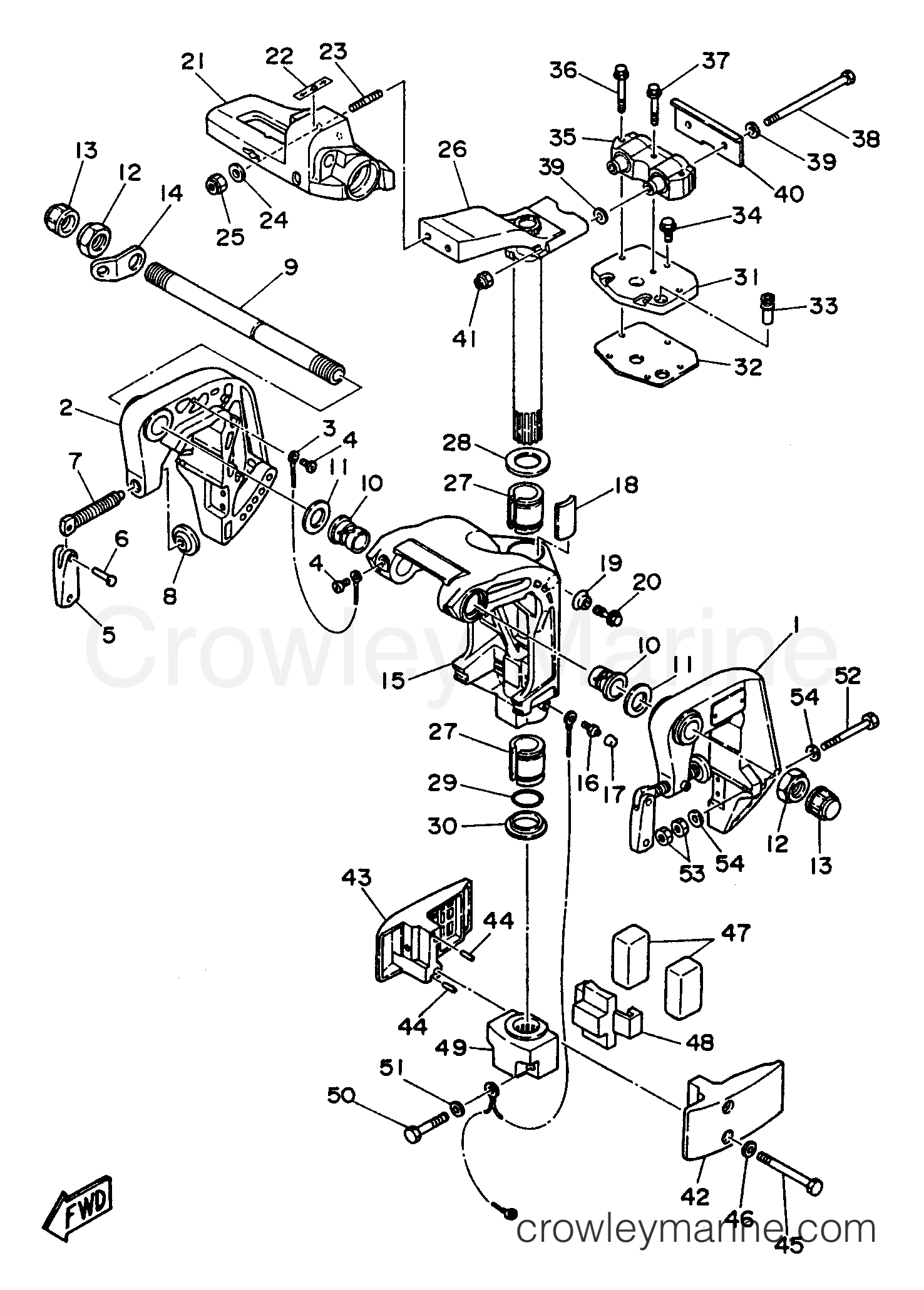 Yamaha Motors 25ELHV - BRACKET 1
