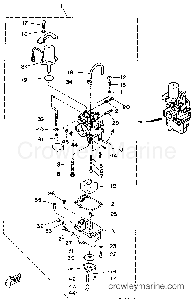 Yamaha Motors F9.9MSHR - CARBURETOR