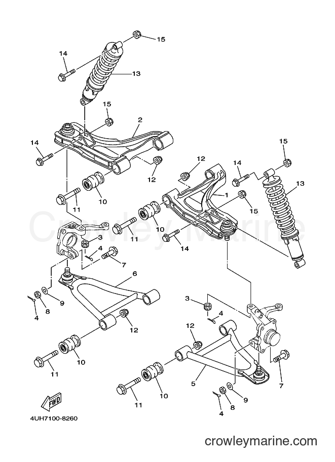 1998 ATV YFM350U - YFM350U (4UH9) [020] - FRONT SUSPENSION & WHEEL