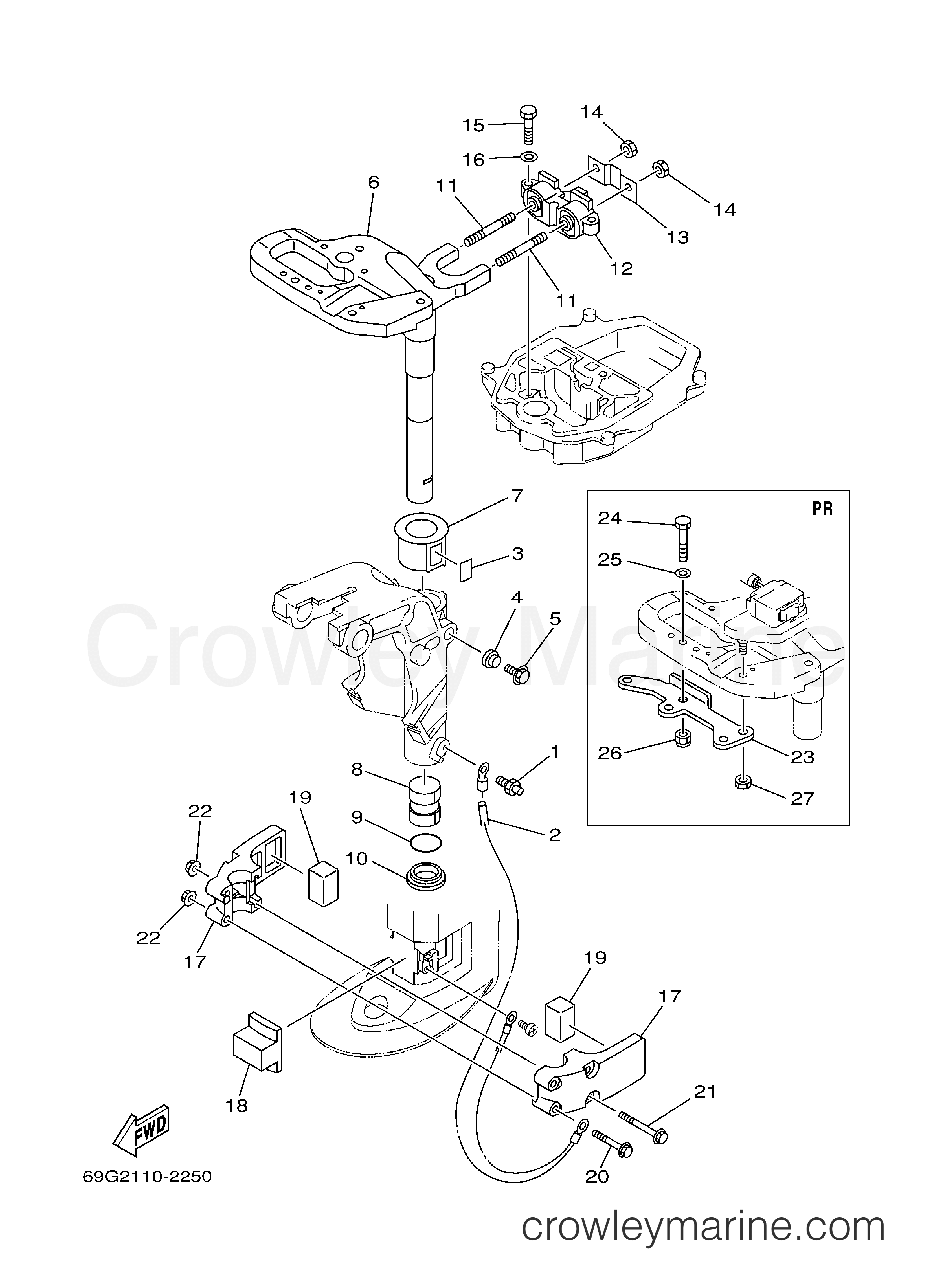 Yamaha Motors T8DPLR - BRACKET 3