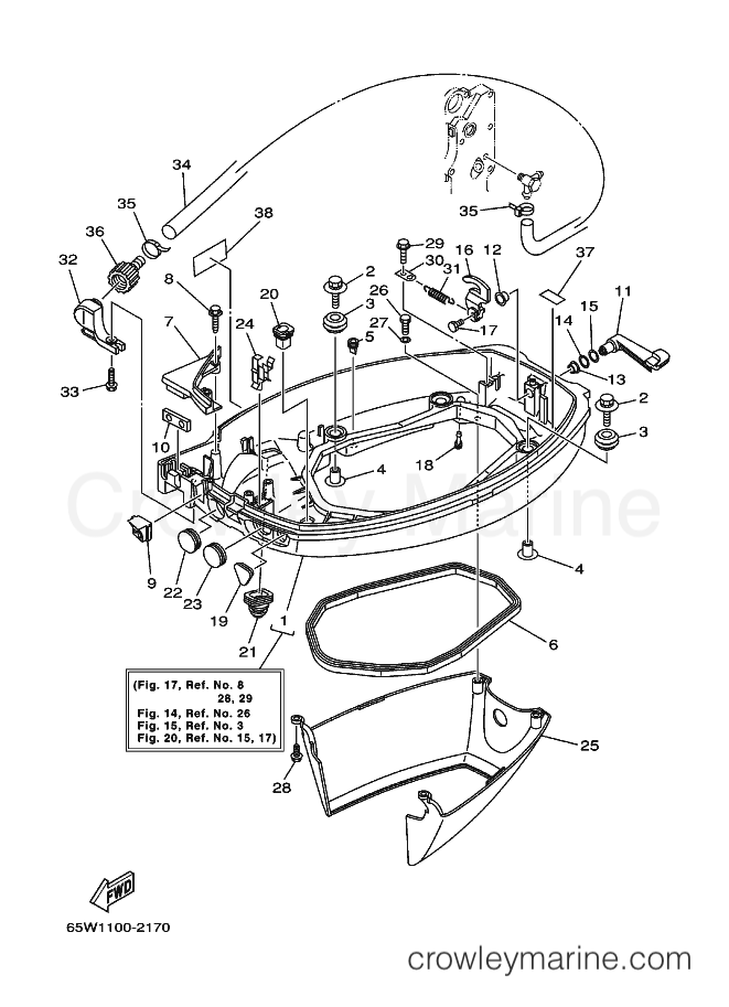 Yamaha Motors F25MHA (65W1) [430] - BOTTOM COWLING