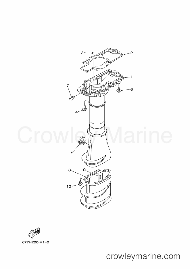 Yamaha Motors E8DMHS (677H) [040] - UPPER CASING
