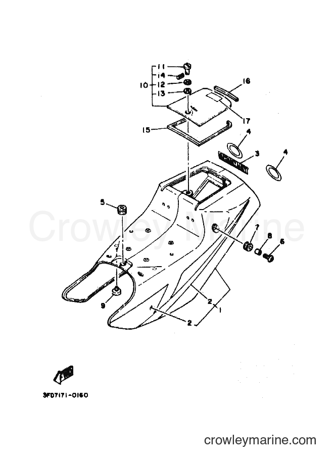 1990 Sport Bike YSR50 - YSR50 (3FD7) [010] - SIDE COVER