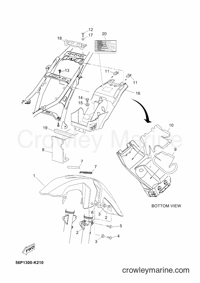 2012 Dirt Bike XT660ZA - XT660ZA (2BE1) [030] - FENDER