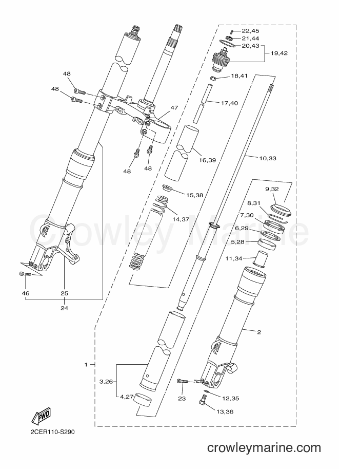 Yamaha Motors VMX17 (2CET) [010] - FRONT FORK
