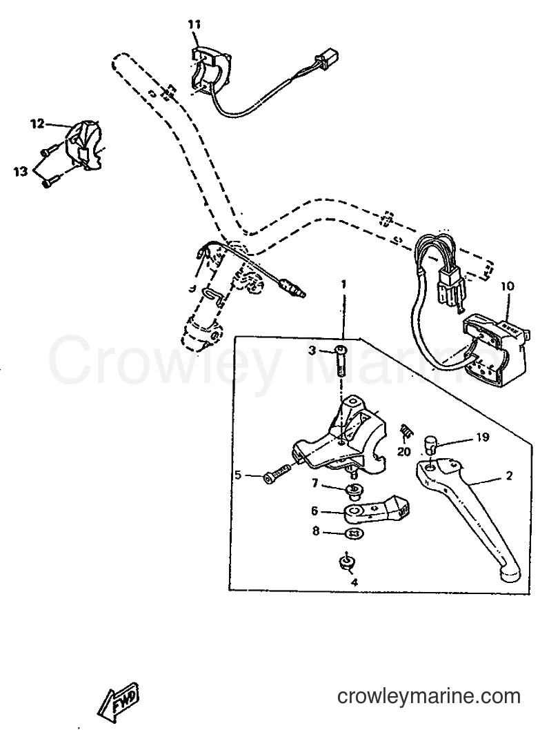 1996 Scooter CW50RS - CW50RS (4YA1) [999] - HANDLE SWITCH & LEVER
