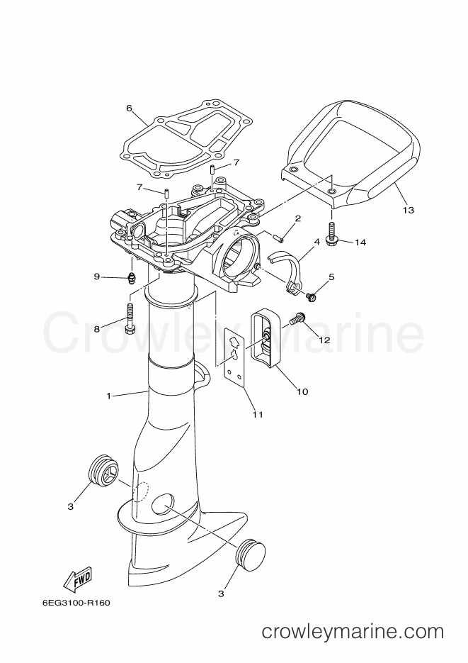 Yamaha Motors F2BMHL (6EF3) [030] - UPPER CASING