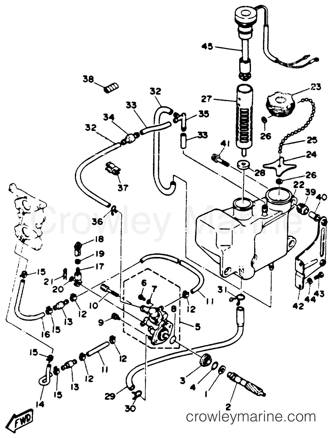 Yamaha Motors 25ESHR - OIL PUMP