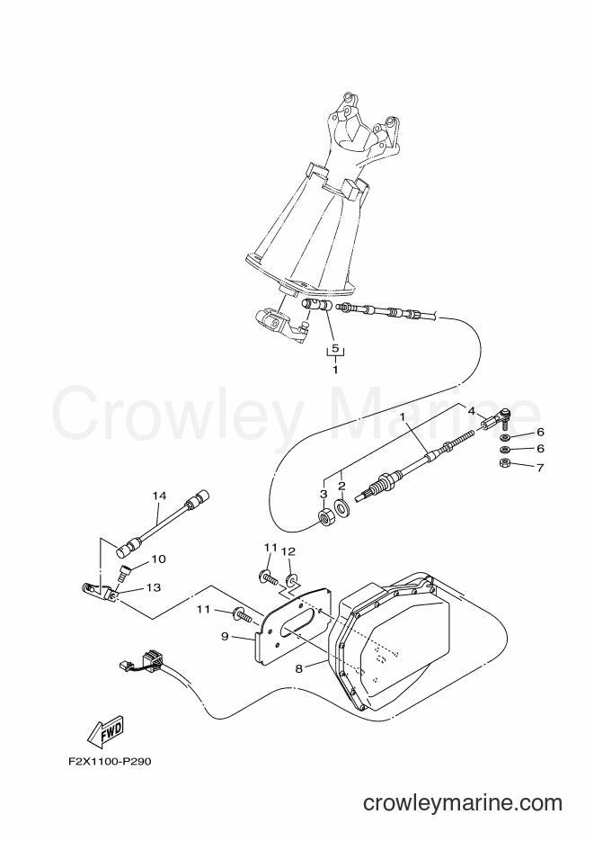 Yamaha Motors VC1800 (F4E1) [020] - CONTROL CABLE