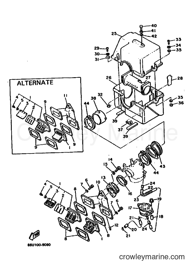 1991 Snowmobile SR540 - SR540 (88U1) [020] - INTAKE
