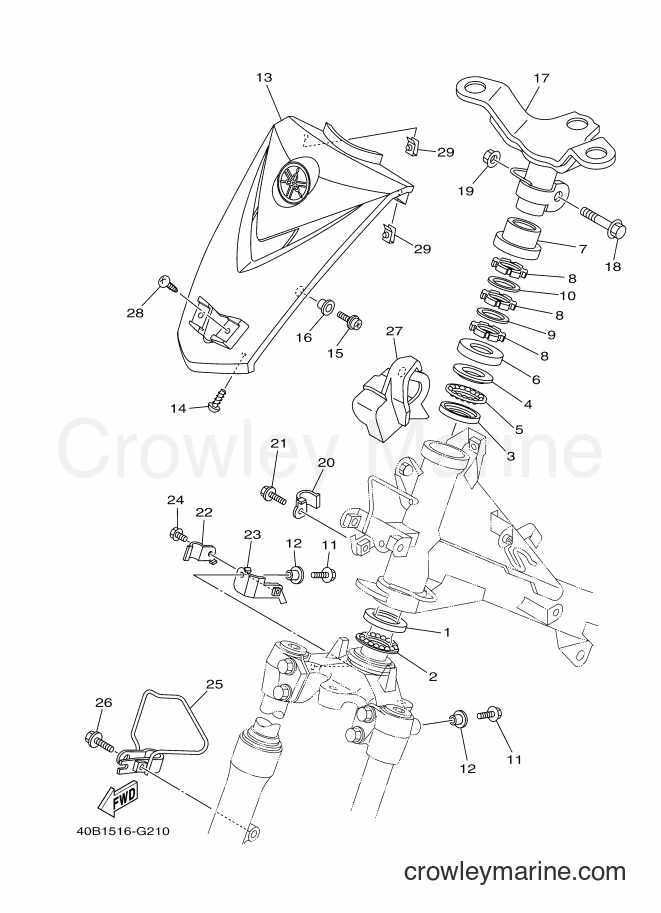Yamaha Motors T110C (40B1) [010] - STEERING