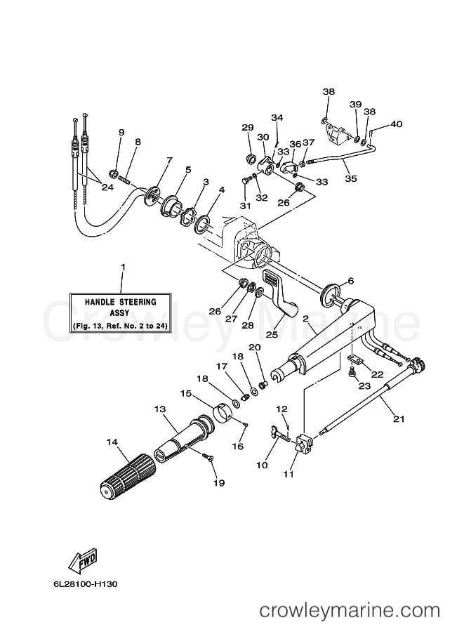 Yamaha Motors 20LMH-2012 (6L3B) [190] - STEERING