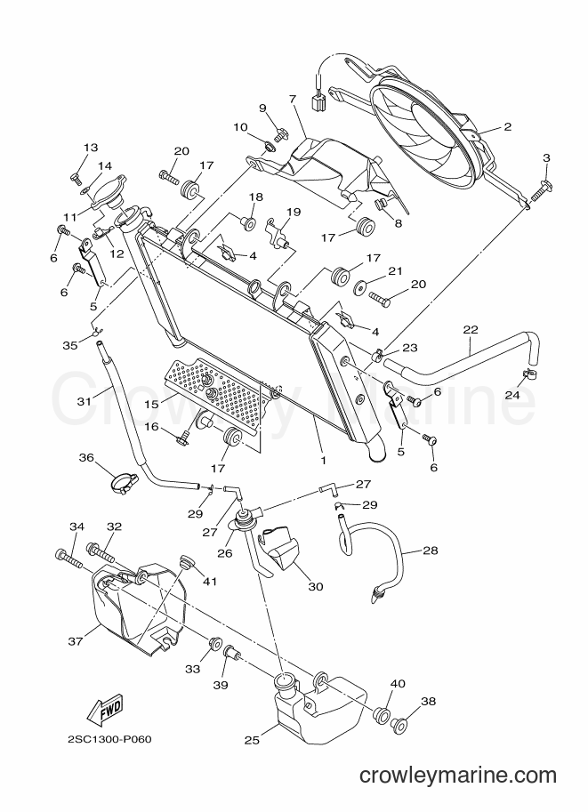 2016 Street Bike MT09TRA - MT09TRA (2SCD) [020] - RADIATOR & HOSE