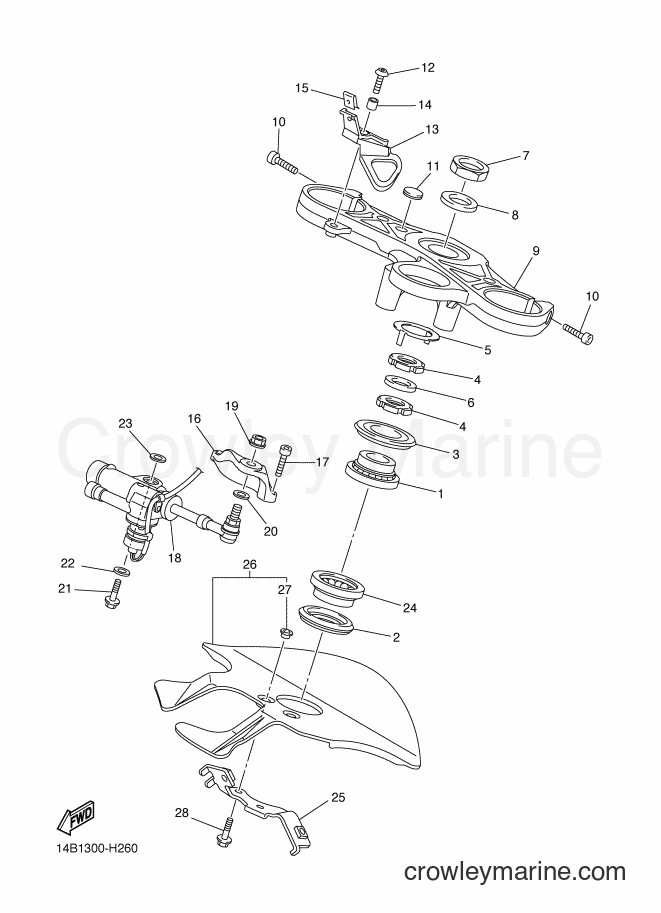 2009 Sport Bike YZF-R1 - YZF-R1 (14B2) [010] - STEERING