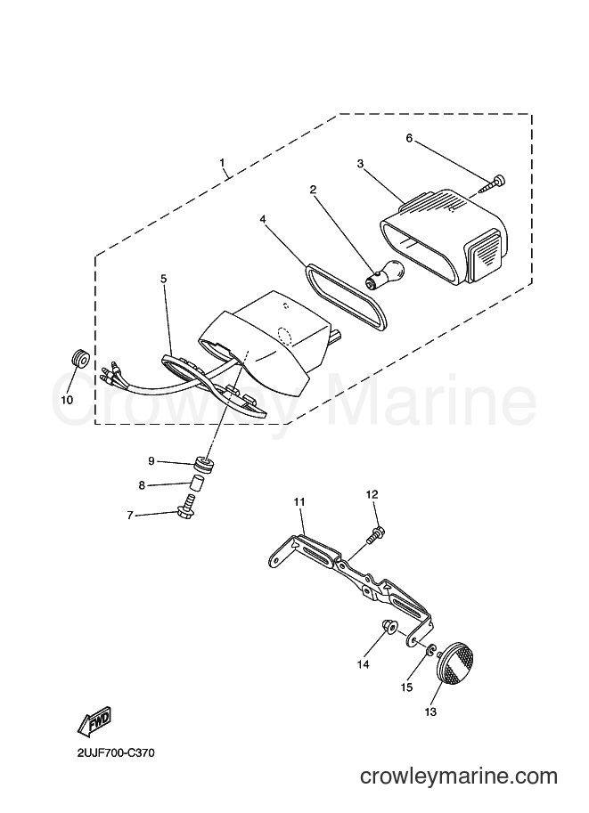 Yamaha Motors XV250 (2UJF) [010] - TAILLIGHT