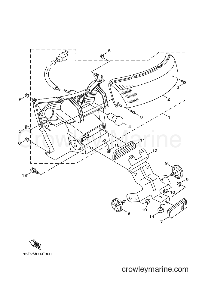2007 Scooter XF50 - XF50 (15P2) [010] - TAILLIGHT