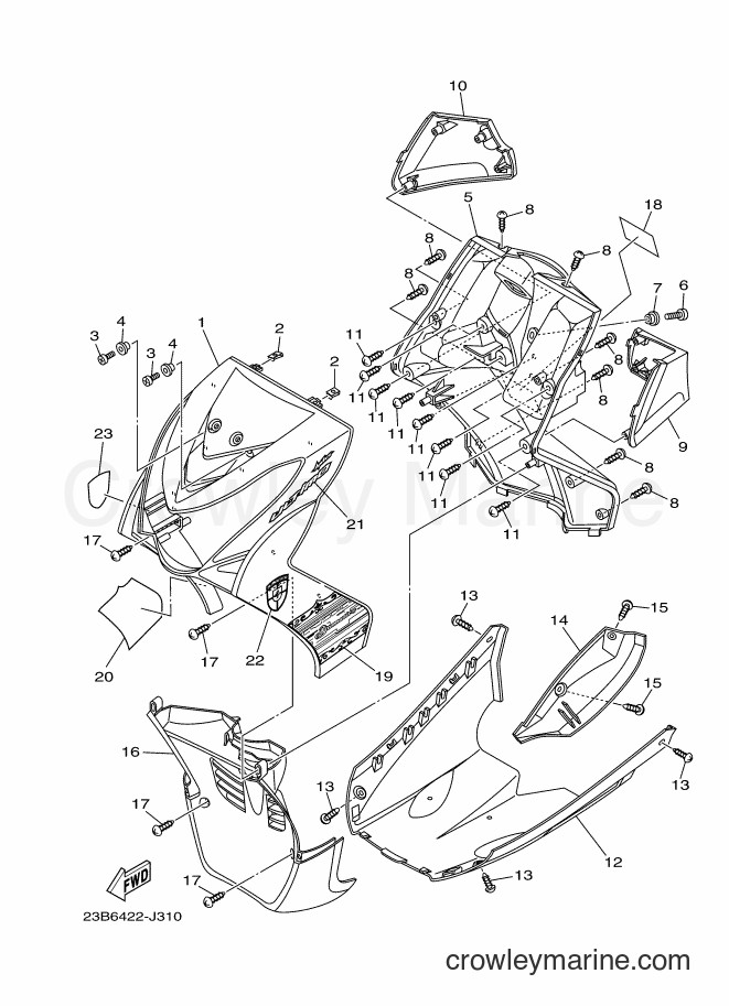 2010 Scooter AL115F - AL115F (23B7) [010] - LEG SHIELD