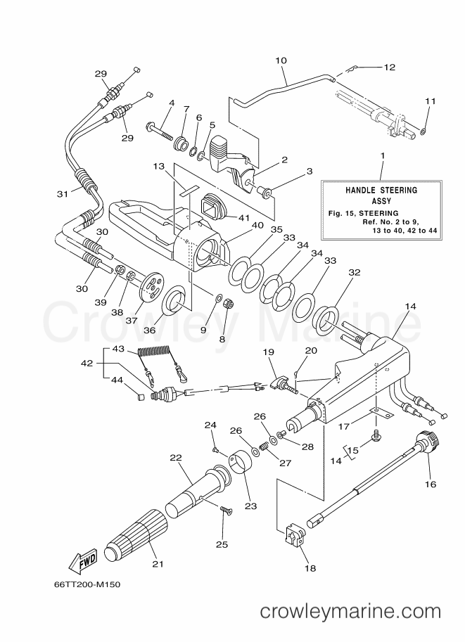 Yamaha Motors E40XMH (66TT) [350] - STEERING