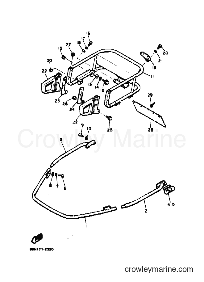 1992 Snowmobile VK540ED - VK540ED (89N1) [040] - BUMPER