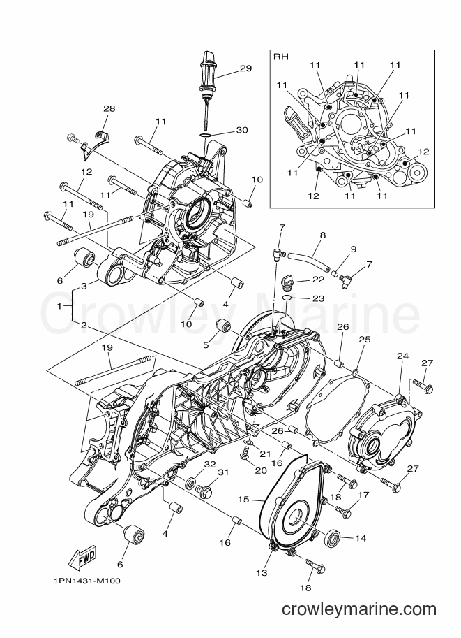 Yamaha Motors AL125FC (1PN2) [010] - CRANKCASE